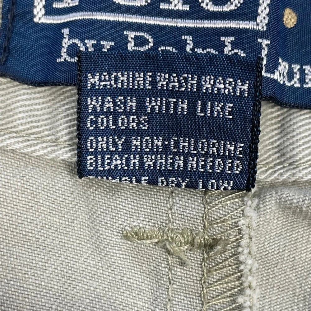 VTG Polo Ralph Lauren Tan Khaki Cotton Twill Chino Shorts Mens Size 36